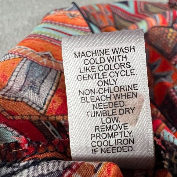 Cato‎ Womens Sleeveless Blouse Tribal Geometric Print High Low Hem Top Sz 14/16W - Picture 7 of 9